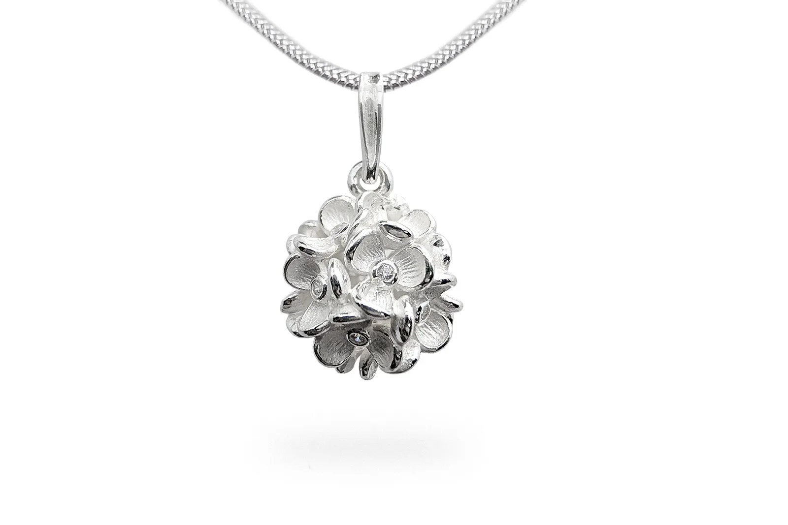 Silver pendant - Flowers