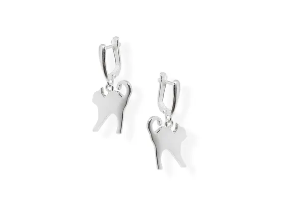 Silver earrings - Cats
