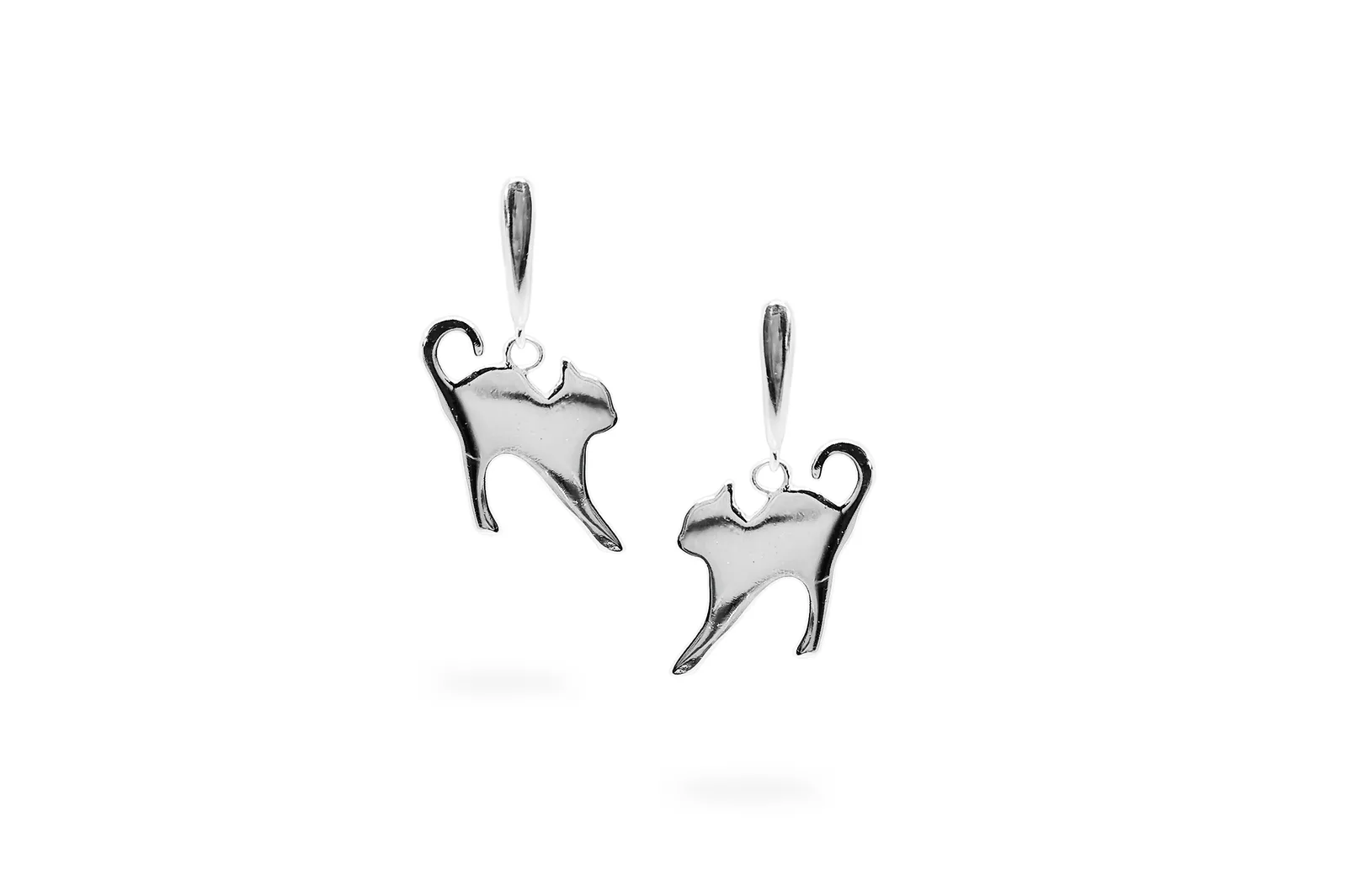Silver earrings - Cats