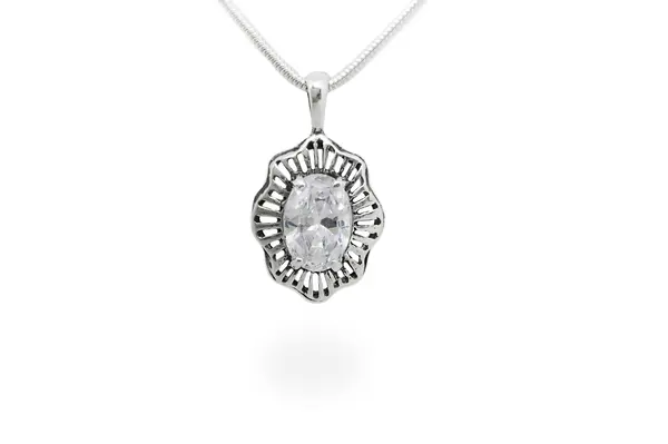 Silver pendant with Zircon