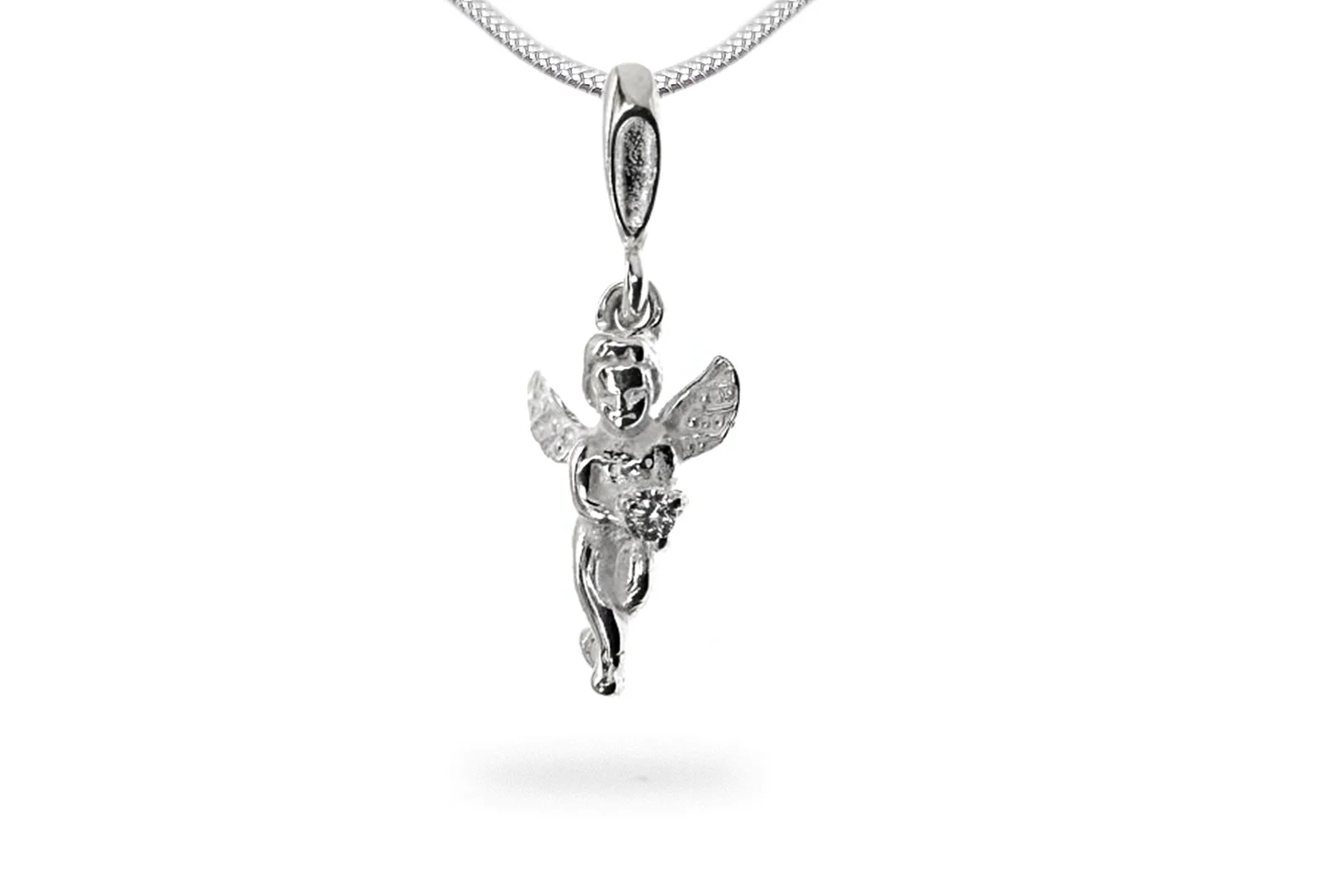 Silver pendant with zircon - Angel P0000800140