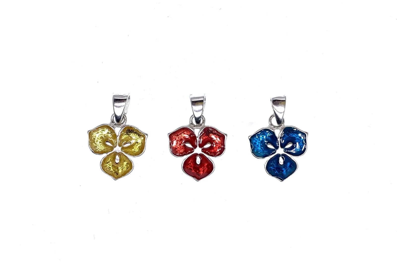 Silver pendant with enamel - Flower P0000900130