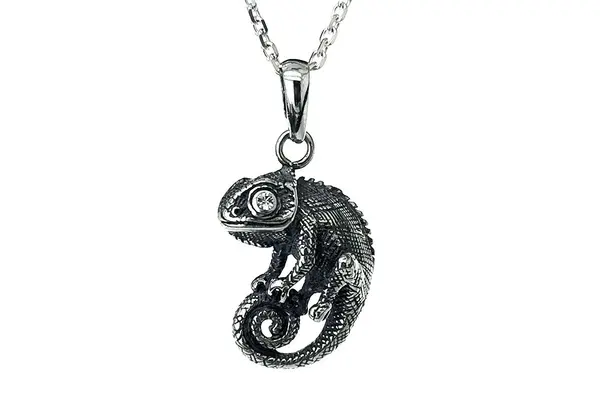 Chameleon Silver Pendant