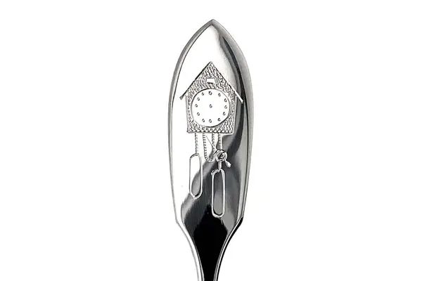 Silver Tea Spoon "Clock"