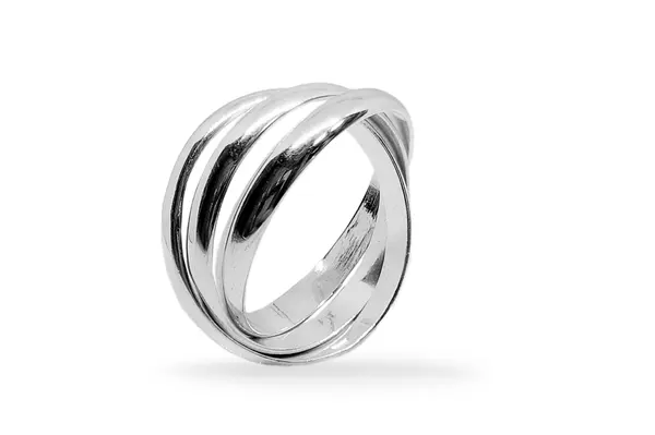 Silver braided ring