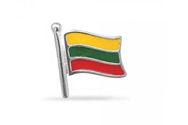 Sidabrinis ženkliukas "Lietuvos vėliava"