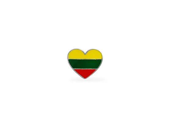 Sidabrinis ženkliukas - Lietuvos vėliavos širdelė