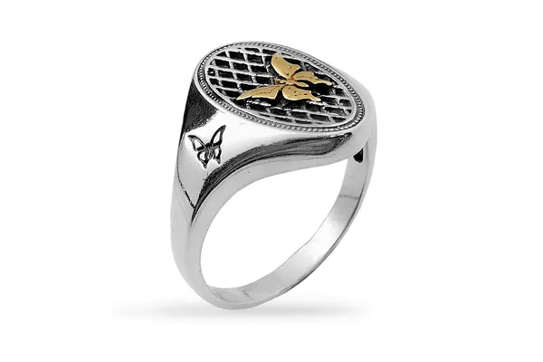 Silver ring - Butterflies