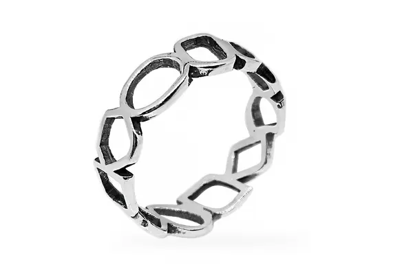 Silver ring - Geometric shapes