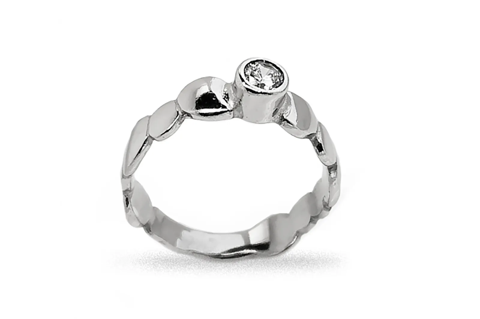 Silver ring with Zircon
