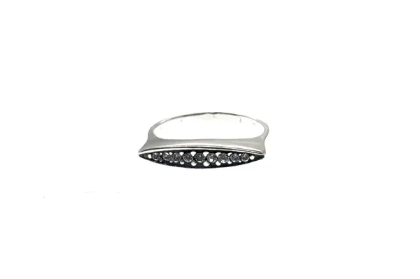 Silver ring with zircon Ž0000600220