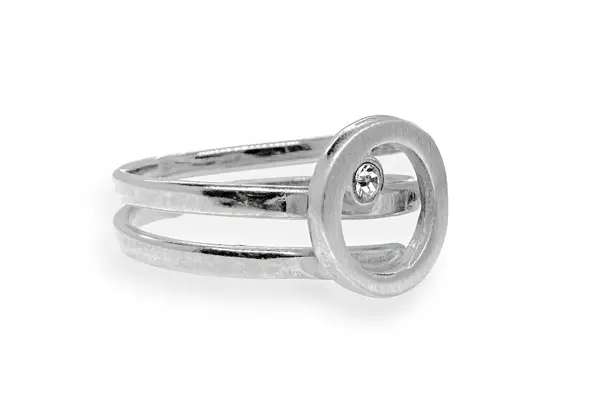 Silver ring with Zircon Ž0000700240