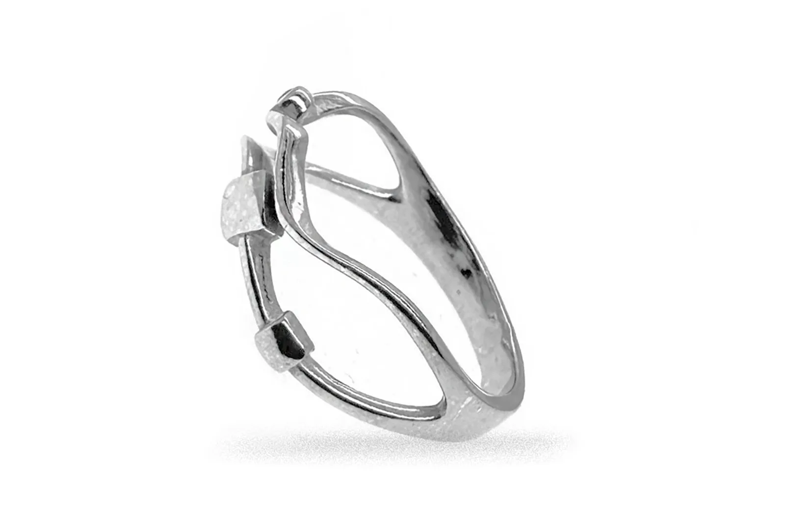 Silver ring with crystal Ž2248600220
