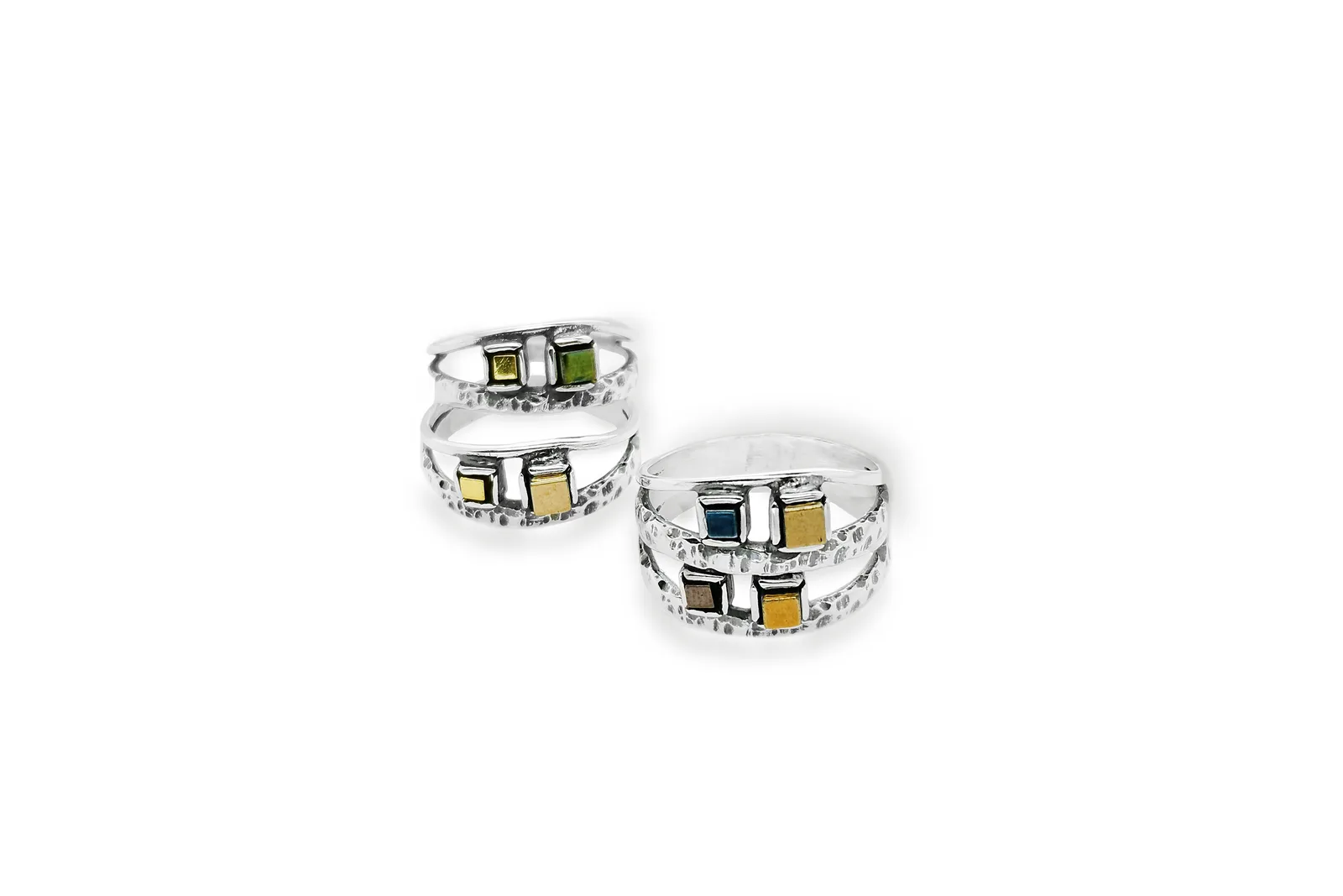 Silver ring with Hematite