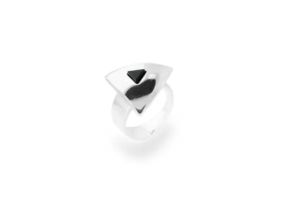 Silver ring with Onyx