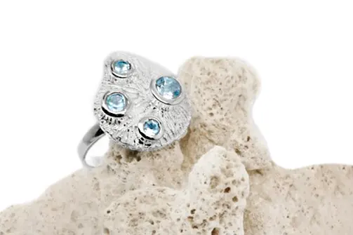Silver ring with Topaz