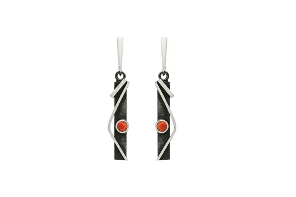 Oxidized Silver Earrings