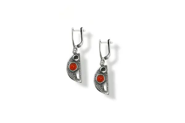 Silver earrings - Half Moon