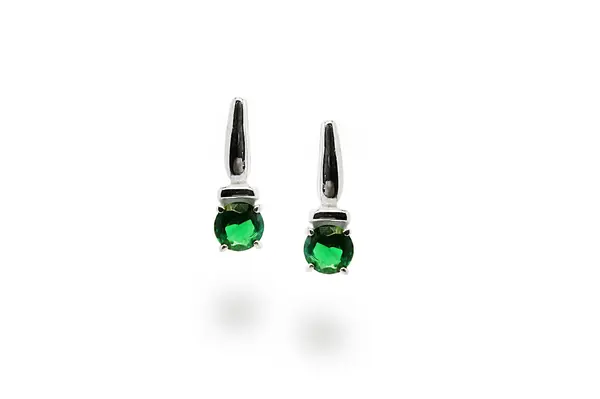 Silver earrings with Zircons