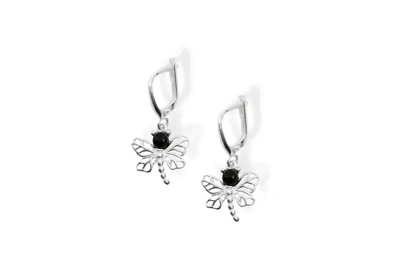 Silver earrings - Dragonflies