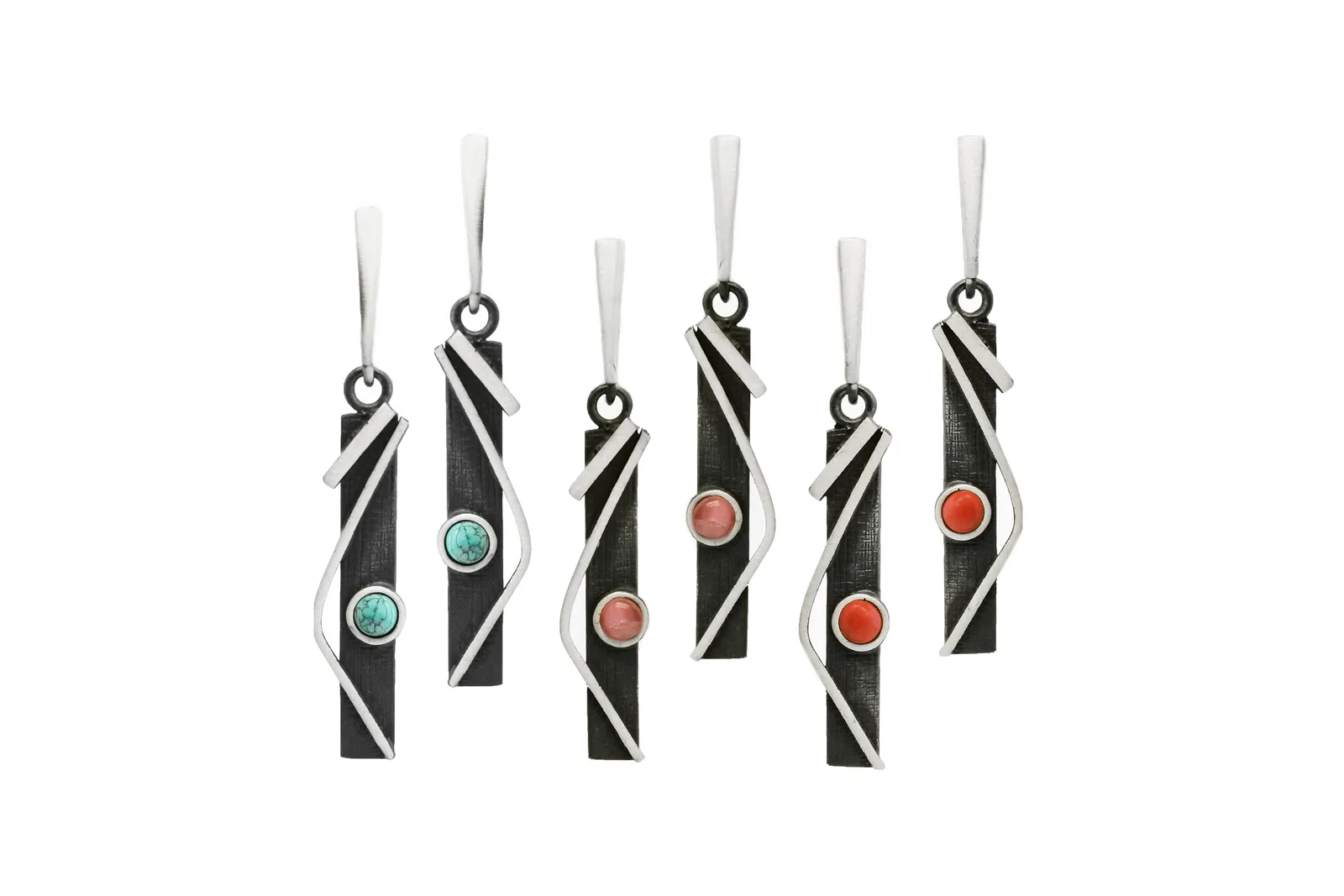 Oxidized Silver Earrings