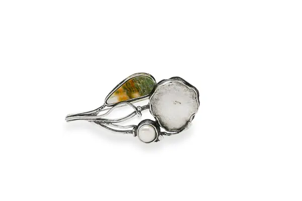Exclusive brooch - Flower with Pearl