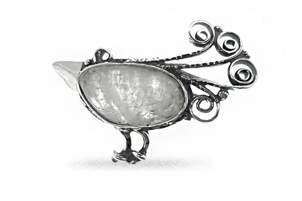 Exclusive brooch - Quartz Peacock