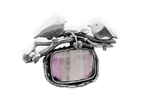 Exclusive brooch - Two birds