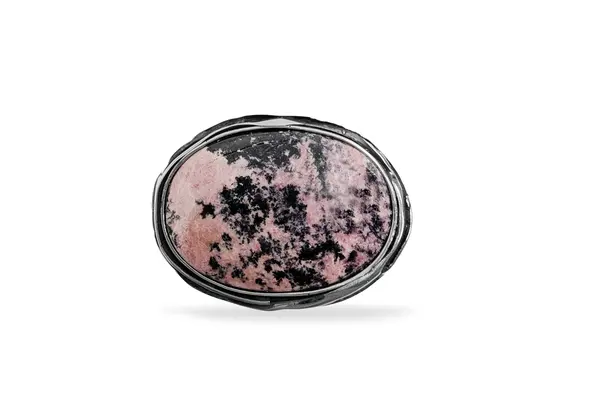 Exclusive brooch with Rhodonite