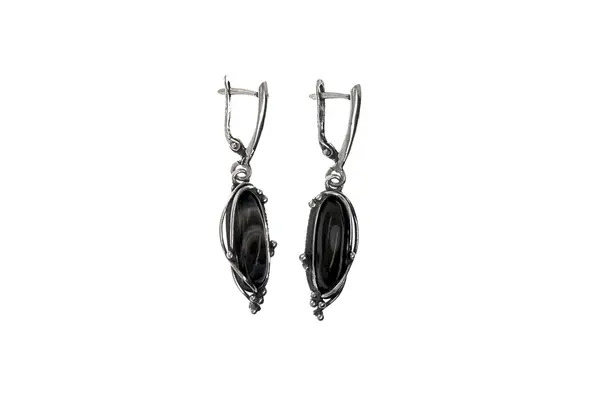 One-of-a-kind earrings with Agate