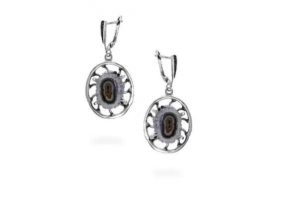 One-of-a-kind earrings with Amethyst