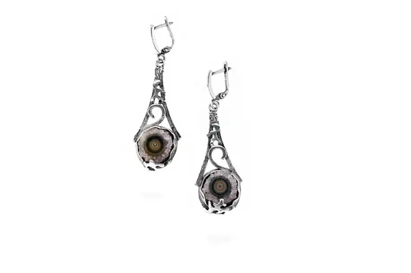 One-of-a-kind earrings with Amethyst