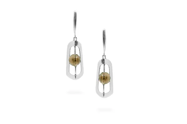 Exclusive earrings with Smoky Quartz