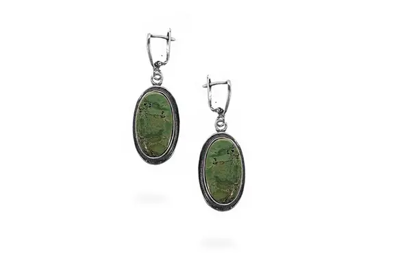 One-of-a-kind earrings with Jasper