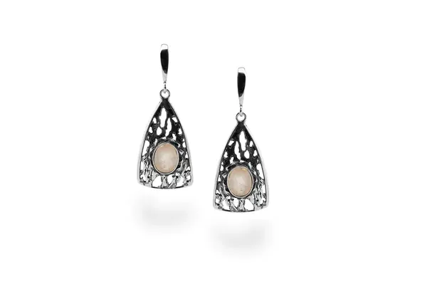 One-of-a-kind earrings with Quartz