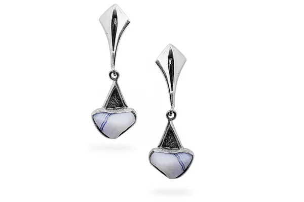 Exclusive earrings with Blue Agate