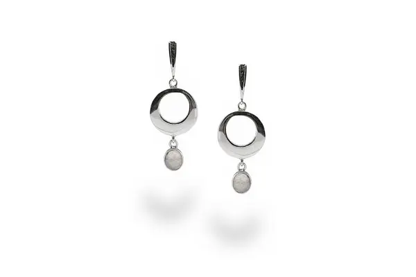 One-of-a-kind earrings with Moonstone