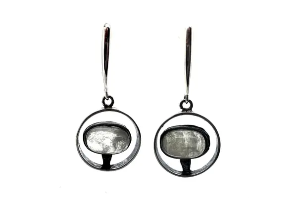 One-of-a-kind earrings with Moonstone