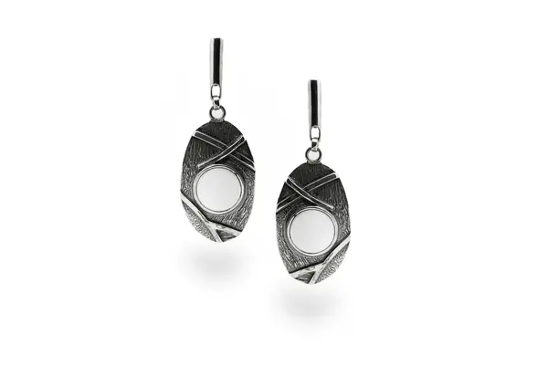 One-of-a-kind earrings with Mother-of-pearl