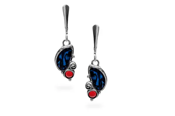 Exclusive earrings with Mother of Pearl and Corals