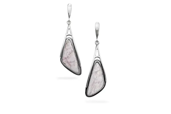 Exclusive earrings with Rose Quartz