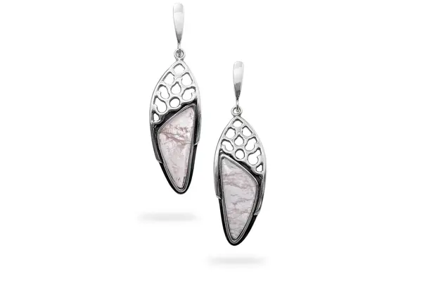 Exclusive earrings with Rose Quartz