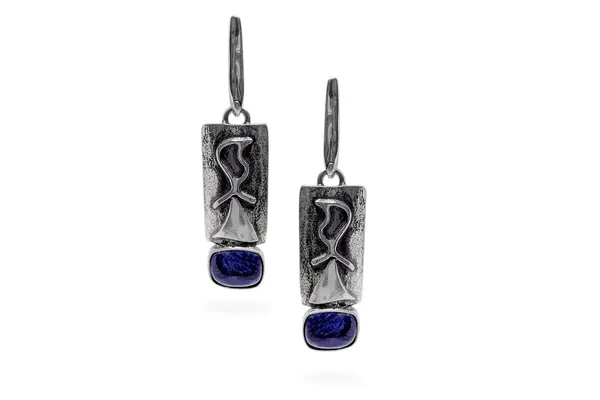 Exclusive earrings with Sodalite