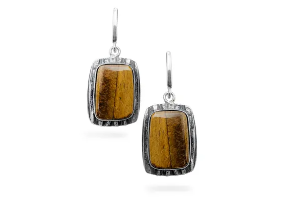 Exclusive earrings with Tiger's eye