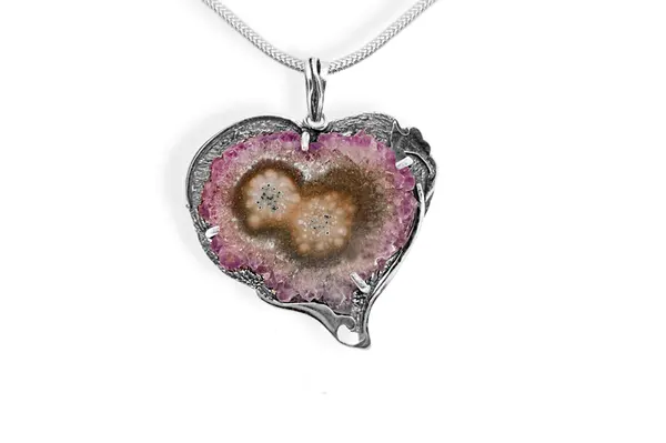 Exclusive brooch - Amethyst heart