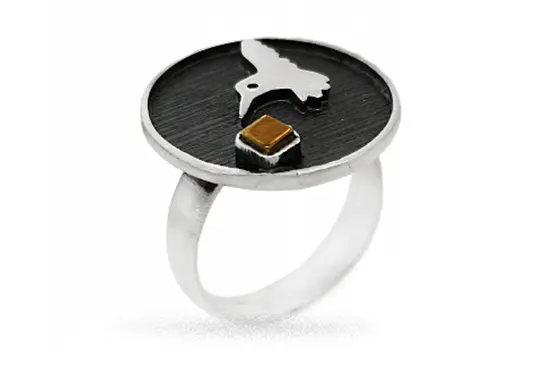 One-of-a-kind ring - Hummingbird