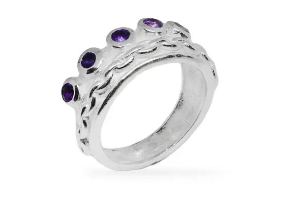 Silver ring with Amethyst