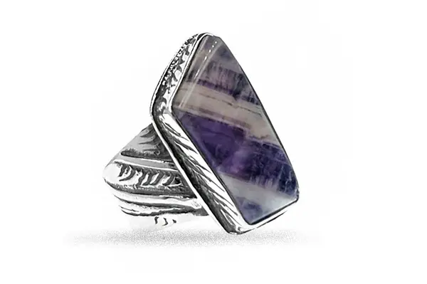 One-of-a-kind ring with Amethyst