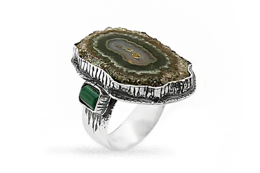 One-of-a-kind ring with Amethyst