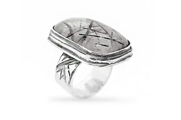 One-of-a-kind ring with Quartz